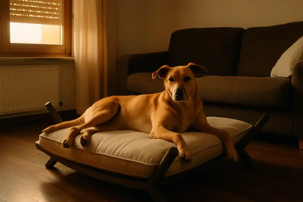 Il cane ribalta il suo lettino ogni sera: cosa comunica quel gesto preciso