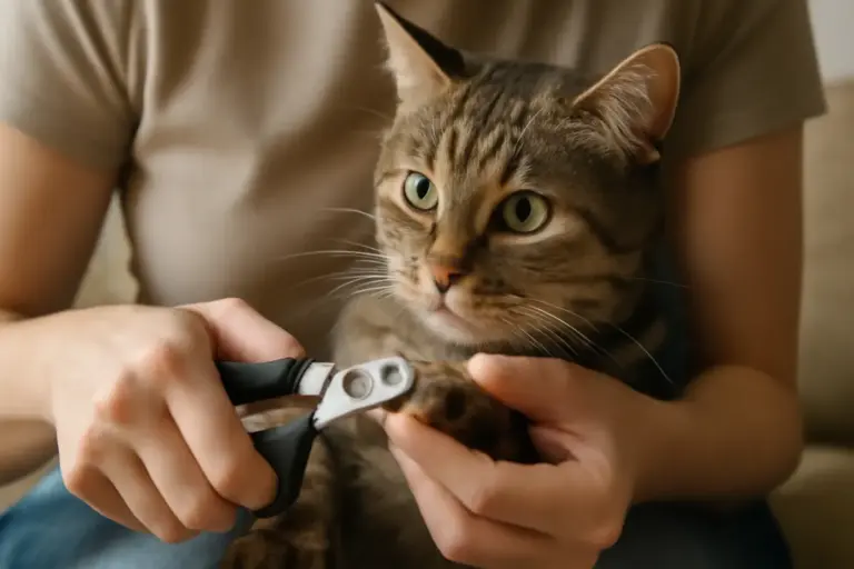Gestione delle unghie nei gatti domestici: il metodo corretto per evitare graffi e fastidi