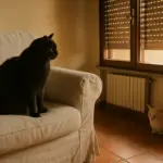 Caccia al convivente: quando un gatto “punta” l’altro ogni giorno