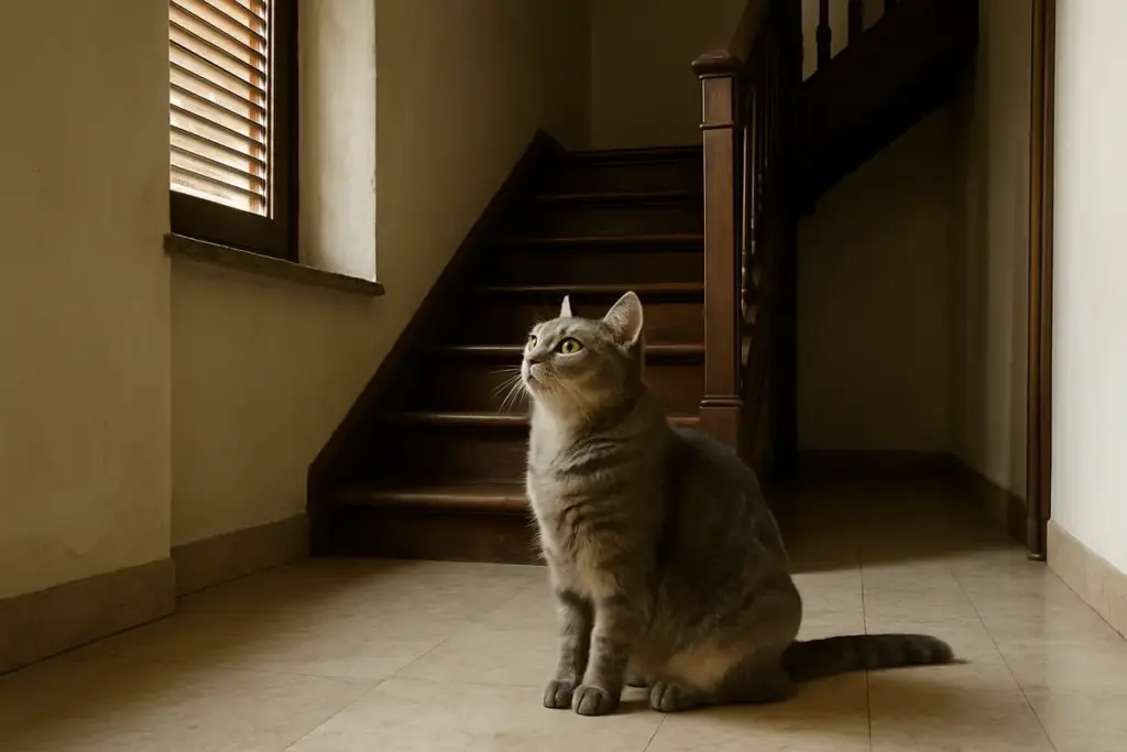Il gatto aspetta davanti alla porta: cosa osservare nelle prime tre settimane