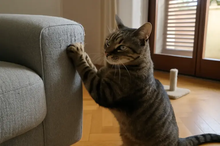 Il gatto graffia il divano? L’errore che ripetiamo tutti e come correggere davvero