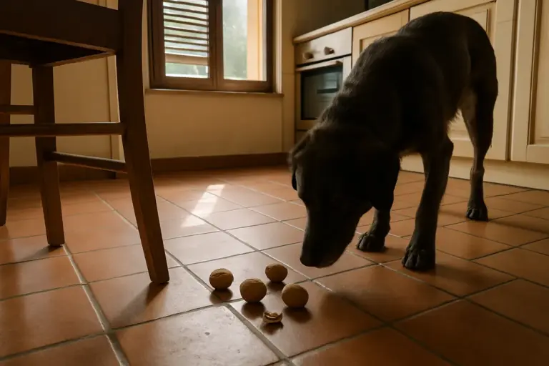 Una noce per il cane: cosa succede davvero nelle due ore dopo