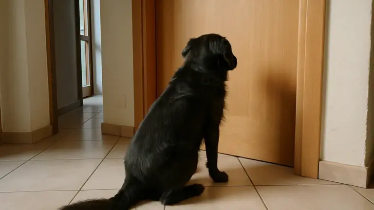 Il tuo cane ti segue in bagno: cosa sta cercando davvero nei tre minuti che sparisci