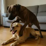Due cani che si azzuffano in casa: i cinque segnali che separano il gioco dal conflitto