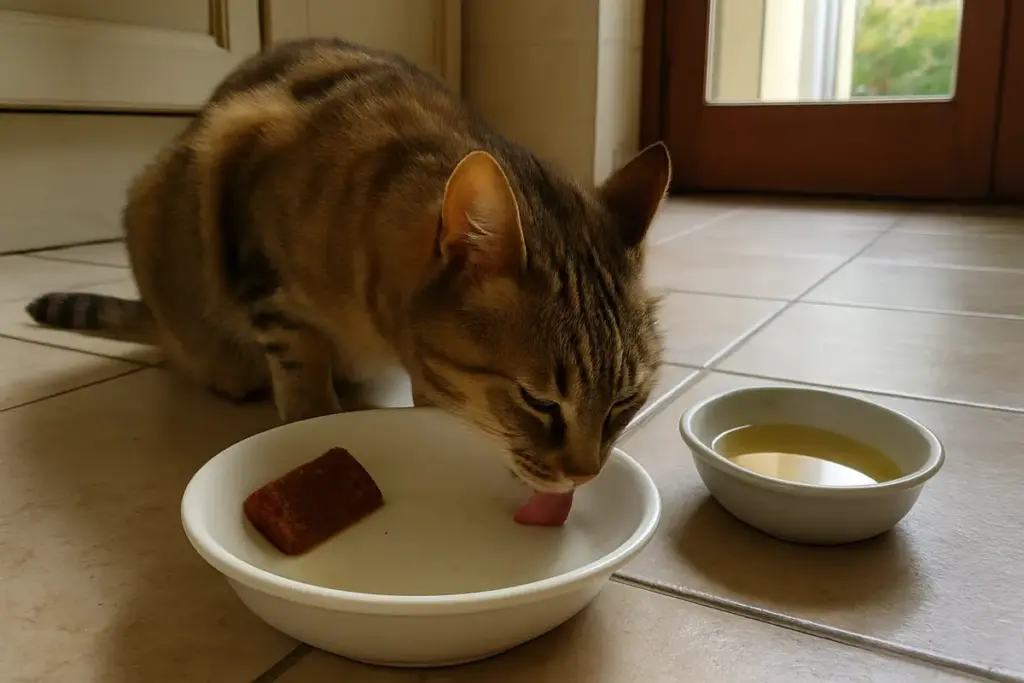 La gatta lecca il sugo e lascia la carne: cosa manca davvero nella ciotola