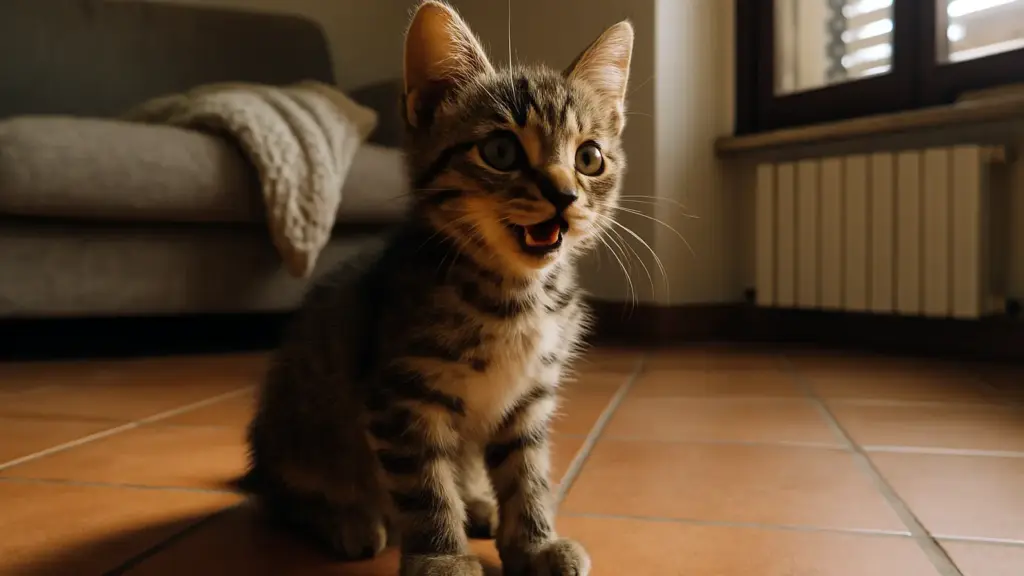 Il tuo gattino di 3 mesi miagola troppo? Tre tipi di voce che devi saper riconoscere